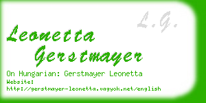 leonetta gerstmayer business card